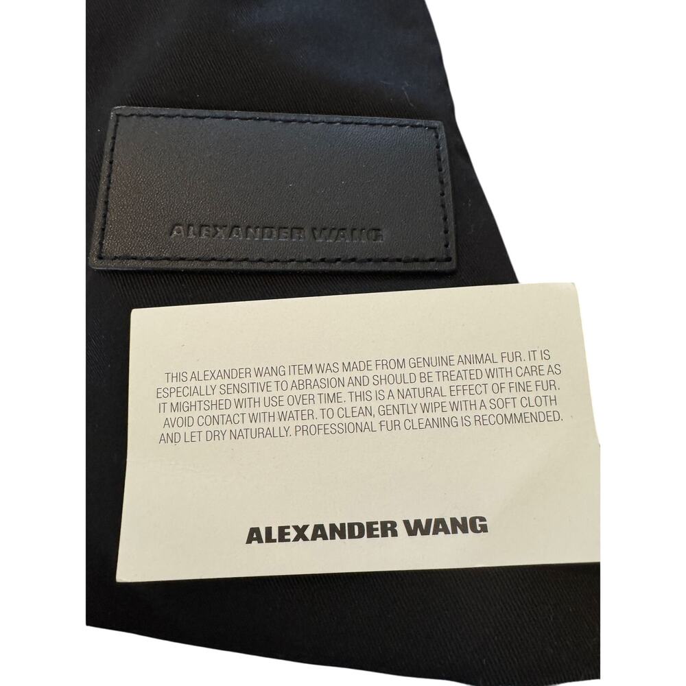 Alexander Wang Ava Rabbit Fur Pom Pom Slides – NIB – Women’s Sz 7 / 37.5 - Picture 5 of 11